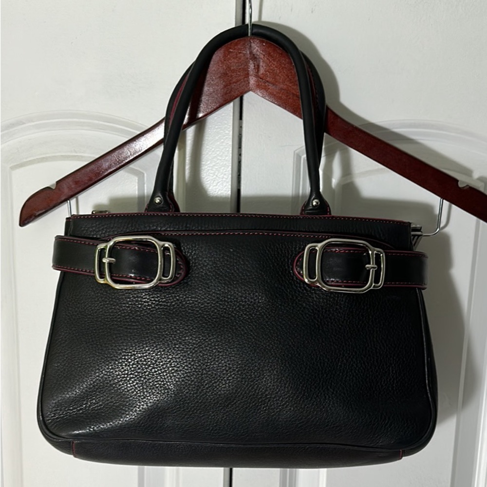 Cole Haan Black Pebble Leather Handbag